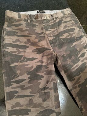 Banana Republic Slim Fit Camo Chinos in Olive and Dark Gray/Black